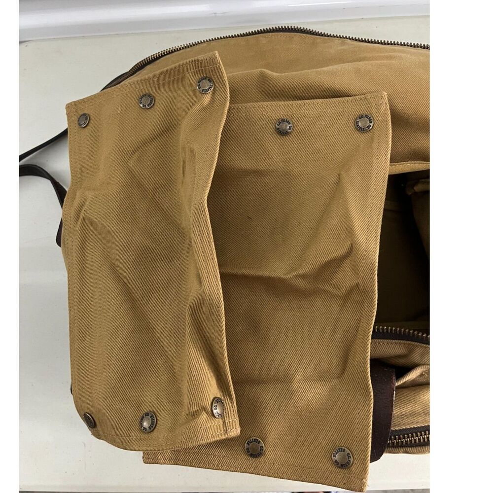 Vintage Filson Compartment Bag Rugged Tan Twill & Saddle Style 264 Old Stock Bag - Picture 9 of 16